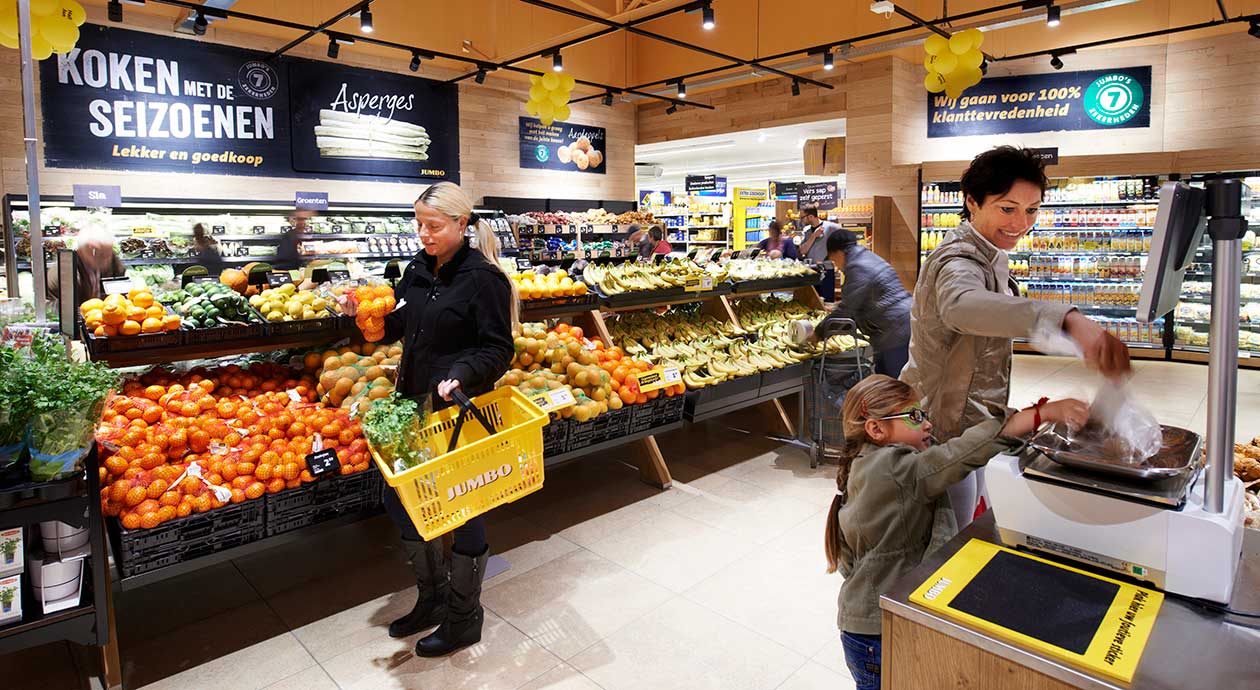 Boodschappen doen in de supermarkt